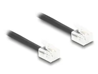 Delock Telefonkabel / Spiralkabel RJ11 Stecker zu RJ11 Stecker schwarz 1 m