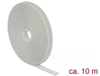 Klettband auf Rolle L 10 m x B 13 mm grau