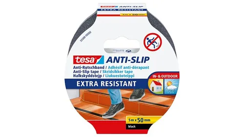 TESA 55588 Non-slip bath strip Black