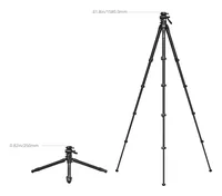Smallrig Reisestativ Portable Carbon Fiber Travel Tripod Kit - Höhenverstellbar: Ja - Detailfarbe: Schwarz - Material: Karbonfaser - Aluminium - Stativ-Bauart: Dreibeinstativ - Stativgewinde: 3/8'' - 1/4'' - Stativ-Ausstattung: Kugelkopf