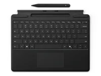 Microsoft Surface Pro Keyboard mit Slim Pen for Business (EN INT.) - Verbindungsmöglichkeiten: Dockinganschluss - Tastaturlayout: QWERTY (US-INT) - Kompatible Hersteller: Microsoft - Detailfarbe: Schwarz - Bildschirmdiagonale in Zoll: 13  - Tablet Kompati