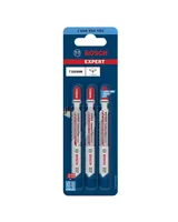Bosch Professional Stichsägeblatt EXPERT Carbon Fiber Clean T 108 BHM, 3 Stk - Zubehörtyp: Sägeblatt - Verpackungseinheit: 1 Stück - Für Material: Kunststofffasern