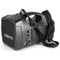 Vonyx PA-System ST012 - Nennleistung: 30 W - Prinzip: Aktiv - Einsatzgebiete: Home-Party /-Disco - Schulen / Aulen - Sportstätte - Ausstattung: Integrierter Akku - Bluetooth Audio Streaming - USB Audio Streaming - Anwendungsbereich: Entertainer - Aerobic 
