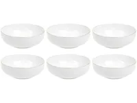 FURBER Müslischale Ø 16 cm, 6 Stück, Weiss/Gold - Unterteilungsmöglichkeit: Nein - Material: New Bone China - Detailfarbe: Weiss - Gold - Set: Ja - Durchmesser: 16 cm - Verpackungseinheit: 1 Stück