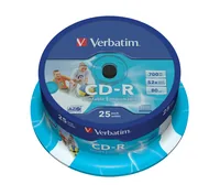 Verbatim CD-R AZO Wide Inkjet Printable 700 MB 52x 25 pz