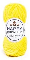 DMC Wolle Happy Chenille Gelb, 38 m - Packungsgrösse: 1 Stück - Waschbar bei: 40 °C - Länge: 38 m - Detailfarbe: Gelb - Material: Polyester - Nadelstärke: 3 mm