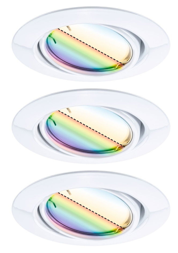 Paulmann Einbauleuchte Base Zigbee 3.0 - Lampensockel: LED fest verbaut - Farbtemperatur Kelvin: 3000 bis 6500 K - Aussenanwendung: Nein - Gesamtleistung: 14.7 W - Leuchten Kategorie: Einbauleuchte - Lichtfarbe: RGBW - farbig + weiss - Tunable White