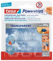 tesa Haken Transparent, 0.2 kg - Verpackungseinheit: 5 Stück - Material: Kunststoff - Detailfarbe: Transparent - Maximale Tragkraft: 0.2 kg - Widerstandsfähigkeit: Keine Angabe - Klebehaftung: Ablösbar