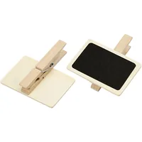 Creativ Company Minikreidetafel mit Klammern 6.8 x 4.7 cm, 100 Stück - Tafelart: Minikreidetafel - Breite: 6.8 cm - Detailfarbe: Braun - Schwarz - Material: Holz - Länge: 4.7 cm - Rahmenmaterial: Kein Rahmen