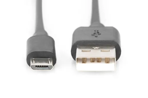 Digitus AK-300110-010-S cavo USB USB 2.0 1 m USB A Micro-USB B 0,48 Gbit/s Nero