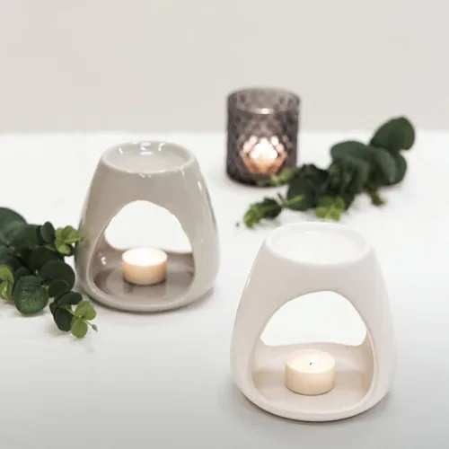 balthasar Duftlampe Hellgrau, 13 x 12.5 cm - Volumen: 0 ml - Duft: Kein - Set: Nein - Detailmaterial: Keramik - Grundmaterial: Keramik
