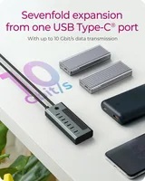 Hub 7-Port IcyBox Hub USB 3.2 Gen 2 Type-C retail