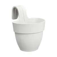 Elho Pflanzentopf Vibia Campana Easy Aufhänger Klein Weiss - Einsatzort: Aussen - Balkon - Ausstattung: Keine - Volumen: 2.8 l - Form: Oval - Detailfarbe: Weiss - Material: Kunststoff