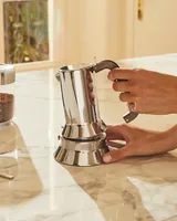 Alessi 9090/3 Espressomaschine 3.Tassen für Induktion Edelstahl