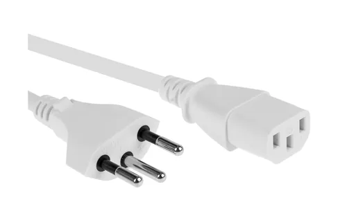 FURBER.power Netzkabel C13-T12 1.8 m Weiss - Anzahl Leiter: 3 - Detailfarbe: Weiss - Kinderschutz: Ja - Steckereigenschaften: Angespritzt - Steckertyp Ausgang: C13 - Leiterquerschnitt: 0.75 mm²