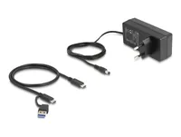 USB 5 Gbps Hub mit 2 x USB Typ-A und 2 x USB Type-C™ Buchse und 1 x Schnellladeport + Schalter