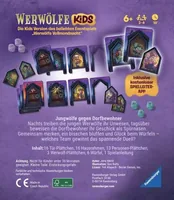 Ravensburger Familienspiel Werwölfe – Nacht der Jungwölfe - Sprache: Deutsch - Kategorie: Familienspiel - Altersempfehlung ab: 6 Jahren - Spieldauer: 15 min - Min. Anzahl Spieler: 2 - Max. Anzahl Spieler: 6