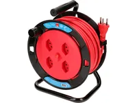 Max Hauri Kabelrolle V2 15 m Rot - Schutzklasse: Keine - Detailfarbe: Rot - Schwarz - Kinderschutz: Nein - Aussenanwendung: Nein - Steckertyp Ausgang: T13 - Material: Kunststoff