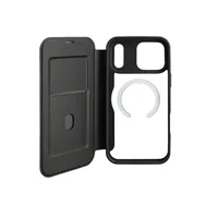 4smarts Back Cover Urban Pro Flipcase iPhone 17 Pro Max Qi2 ready - Farbe: Schwarz - Fallsicher: Ja - Kompatible Hersteller: Apple - Detailfarbe: Schwarz - Mobiltelefon Kompatibilität: iPhone 17 Pro Max - Material: Kunstleder