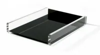 WEDO Ablagekorb Exklusiv-Serie Schwarz/Transparent - Anzahl Schubladen: 1 - Detailfarbe: Transparent - Schwarz - Material: Acryl - Verpackungseinheit: 1 Stück