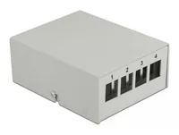 DeLOCK Keystone Patch Panel 4 Port grey