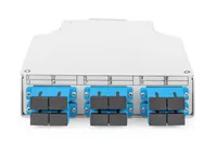 DIGITUS LWL Hutschienenbox, OS2, bestückt, mit SC-Adapter