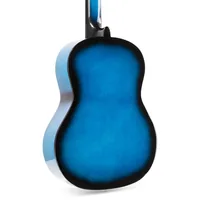 MAX Konzertgitarre SoloArt Set Blau - Griffbrett: Ahorn - Decke: Linde - Decke massiv: Nein - Gitarrengrösse: 4/4 - Mensur: 65 cm - Ausführung: Rechtshänder