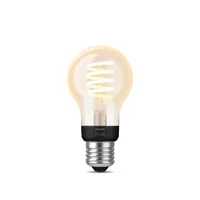Philips Hue Leuchtmittel White Ambiance E27 Einzelpack Filament 550 lm - Lampensockel: E27 - Farbtemperatur Kelvin: 2200 bis 6500 K - Aussenanwendung: Nein - Gesamtleistung: 7 W - Leuchten Kategorie: Leuchtmittel - Lichtfarbe: Kaltweiss/Tageslichtweiss (K