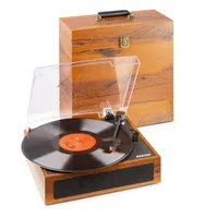 Fenton Plattenspieler mit Bluetooth RP170L Braun - Detailfarbe: Braun - Plattenspieler Antriebsart: Riemenantrieb - Platte Geschwindigkeit: 45 U/min - 33? U/min - 78 U/min - Tonabnehmer: Dabei - Tonarm: Gerade - Anwender: HiFi