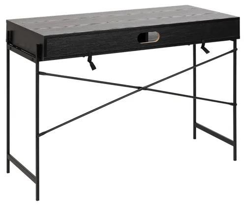 AC Design Tisch Angus, Schwarz / Schwarz - Tiefe: 50 cm - Breite: 110 cm - Material: Edelstahl (pulverbeschichtet) - MDF - Höhe: 75 cm - Gewicht: 20 kg - Belastbarkeit: 100 kg