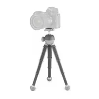 Joby Tischstativ PodZilla Large - Höhenverstellbar: Nein - Detailfarbe: Grau - Material: Aluminium - Gummi - Plastik - Stativ-Bauart: Tischstativ - Stativgewinde: 1/4'' - Stativ-Ausstattung: Kugelkopf - Schnellwechselplatte - Stativgewinde