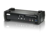 Aten KVM Switch CS1922 - Konsolen Ports: 3.5 mm Mikrofoneingang - USB 3.0 - DisplayPort - 3.5 mm Kopfhöreranschluss - Computer Ports: 3.5 mm Kopfhöreranschluss - 3.5 mm Mikrofoneingang - USB 3.0 - DisplayPort - KVM-Art: Lokal - Anzahl Geräte: 2 - Montage: