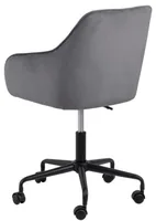 AC Design Bürostuhl Brooke, mit Bremsrollen, Dunkelgrau - Produkttyp: Bürostuhl - Material Bezug: Kunststoff - Armlehnen: Ja - Material Fuss: Metall - Rückenart: Polsterrücken - Rollenart: Hartbodenrollen