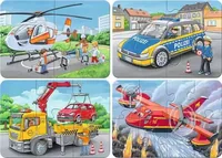 Ravensburger Puzzle Meine Einsatzfahrzeuge 2, 4, 6, 8 Teile - Motiv: Fahrzeuge - Altersempfehlung ab: 2 Jahren - Tiefe: 4.5 cm - Breite: 16 cm - Effekte: Grosse Puzzleteile - Nachhaltigkeit: FSC®
