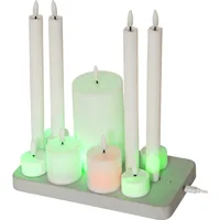 Star Trading LED-Kerzen Set Flamme Charge Mix, Weiss - Betriebsart: Akkubetrieb - Fernbedienung: Nein - Aussenanwendung: Nein - Höhe: 27 cm - Timerfunktion: Keine Angaben - Set: Ja