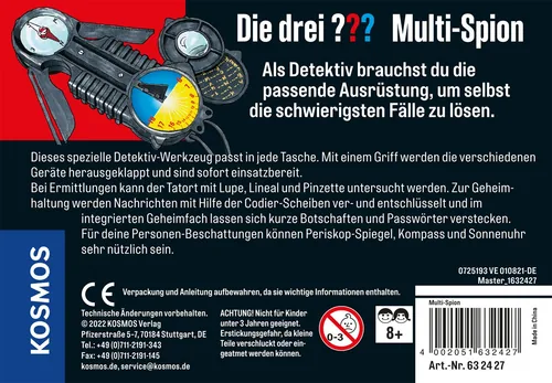 Kosmos Detektivausrüstung Die drei??? Multi-Spion - Altersempfehlung ab: 8 Jahren - Fachbereich: Detektiv - Sprache: Deutsch