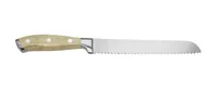 APS Brotmesser 34 cm, Silber/Braun - Typ: Brotmesser - Klingenmaterial: Edelstahl - Griffmaterial: Holz - Inklusive Messerblock: Nein - Set: Nein - Klingenschliff: Wellenschliff