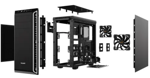 be quiet! PC-Gehäuse Pure Base 600 - Unterstützte Mainboards: ATX - Micro-ATX - Mini-ITX - Detailfarbe: Silber - Sichtfenster: Nein - Gehäuse Bauart: Mid-Tower