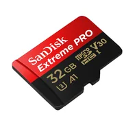 SanDisk microSDHC-Karte Extreme Pro UHS-I V30 32 GB - Speicherkartentyp: microSDHC - Speicherkapazität: 32 GB - Geschwindigkeitsklasse: UHS-I - V30 - U3 - A1 - Lesegeschwindigkeit max.: 100 MB/s - Schreibgeschwindigkeit max.: 95 MB/s - Speicherkartenadapt