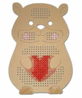URSUS Stickset Kreuzstich Tiere 14.5 x 20 cm, 24 Stück - Detailfarbe: Braun - Produktart: Stickkarton