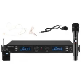 Power Dynamics Funksystem PD632C - Wandlerprinzip: Dynamisch - Richtcharakteristik: Niere - Bauweise: Ansteckmikrofon - Headset - Taschensender - Hand-/Stativmikrofon - Anschlüsse: XLR - 6.3 mm Klinke - Signalverarbeitung: Digital - Betriebsart: Netzbetri