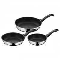 WMF Bratpfanne Devil 3-teilig - Material: Cromargan - Pfannentyp: Bratpfanne - Kompatible Kochfelder: Elektro - Gas - Glaskeramik - Induktion - Antihaftbeschichtung: Ja - Detailfarbe: Schwarz - Silber - Set: Ja