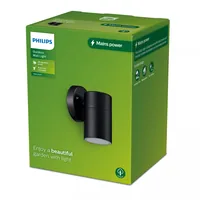 Philips Kylis Wandleuchte, max. 25W, GU10, schwarz - Dimmbar: nicht dimmbar - Lichtfarbe: Je nach Leuchtmittel - Zusätzliche Ausstattung: Keine - Farbtemperatur Kelvin: Je nach Leuchtmittel - Leuchtenfarbe: Schwarz - Lichtausbeute: 0 lm/W