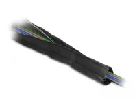 EMV Abschirmgeflechtschlauch mit Klettverschluss hitzebeständig 1 m x 50 mm schwarz