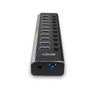 LINDY 10 Port USB 3.0 Hub mit Ein-Ausschaltern