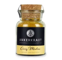 Ankerkraut Gewürz Curry Madras 60 g - Produkttyp: Curry - Ernährungsweise: Vegetarisch - Produktionsland: Deutschland - Nachhaltigkeit: Nicht angegeben - Packungsgrösse: 60 g - Fairtrade: Nein