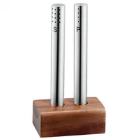 WMF Salz- & Pfefferstreuer Braun/Silber - Materialtyp: Holz - Anwendungszweck: Salz und Pfeffer  - Material: Cromargan - Detailfarbe: Silber - Braun - Set: Ja