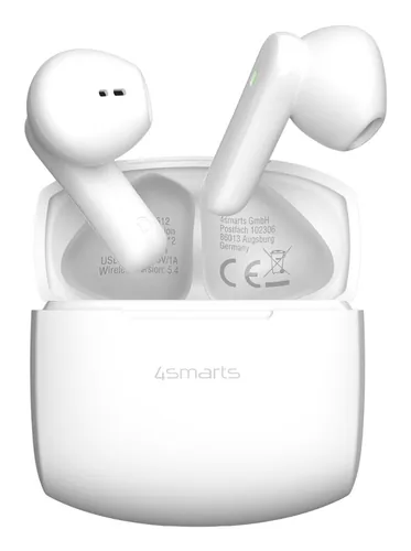 4smarts True Wireless In-Ear-Kopfhörer SkyBuds Air Weiss - Detailfarbe: Weiss - Kopfhörer Ausstattung: Anruf-Management - Ladeschale/Ladebox - Lautstärkeregelung - Mikrofon - Touch-Steuerung an der Ohrmuschel - Verbindungsmöglichkeiten: Bluetooth - Einsat