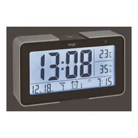 TFA Dostmann Digitalwecker Melody Schwarz/Silber - Ausstattung: Hintergrundbeleuchtung - Funktionen: Snooze-Funktion - Alarm - Displaytyp: Digital - Detailfarbe: Silber - Schwarz - Funksignal: Ja - Betriebsart: Batteriebetrieb