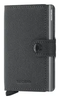 SECRID Kartenhalter Miniwallet Twist-Grey - Nachhaltigkeit: Nicht angegeben - Farbe: Grau - Verschlussart: Druckknöpfe - Münzfach: Nein - RFID-Schutz: Ja - Material: Aluminium - Leder